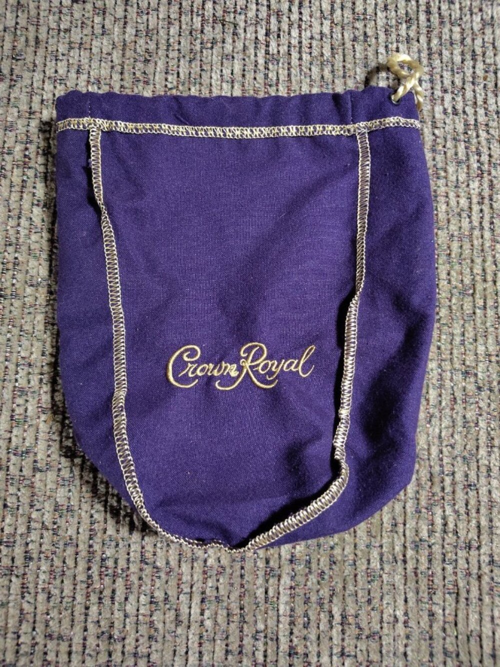 Medium Purple Crown Royale Drawstring Bag 9” Great Condition